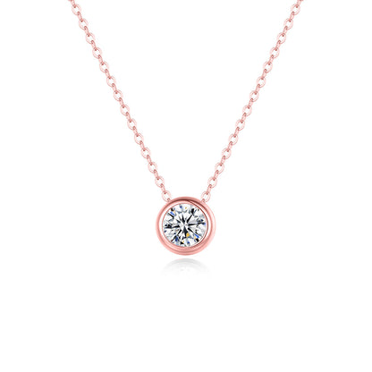 Moissanite Sterling Silver Bubble Necklace
