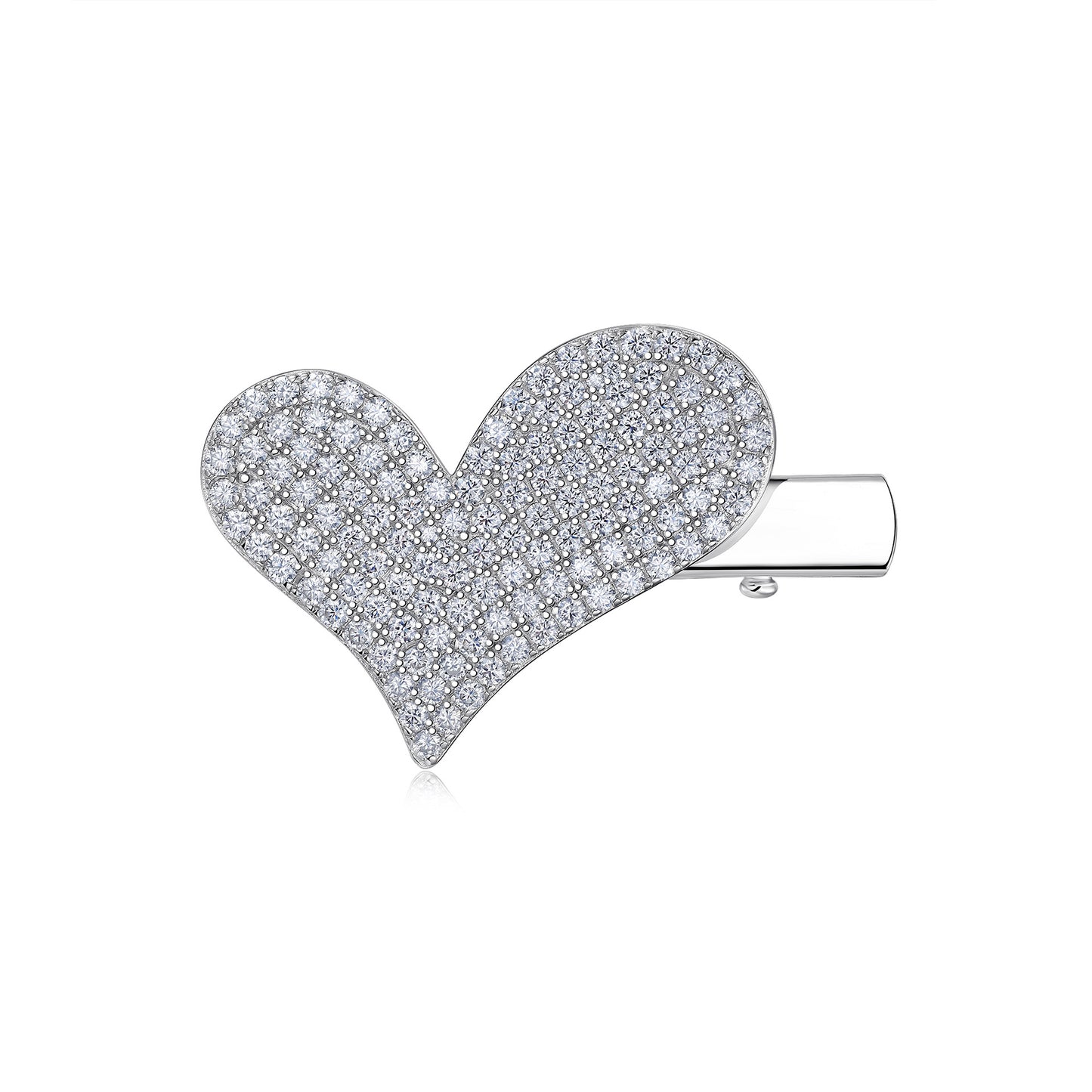 Moissanite Sterling Silver Hair Clip