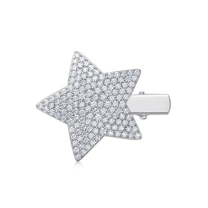 Moissanite Sterling Silver Hair Clip