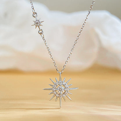 Moissanite Sterling Silver Layered Necklace