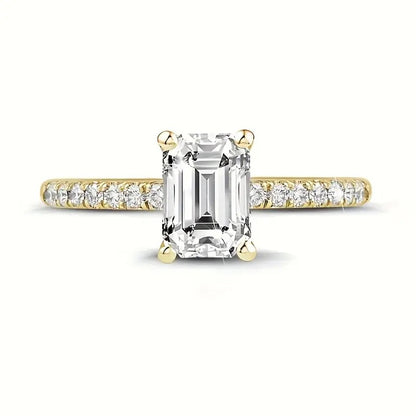 Moissanite sterling silver ring