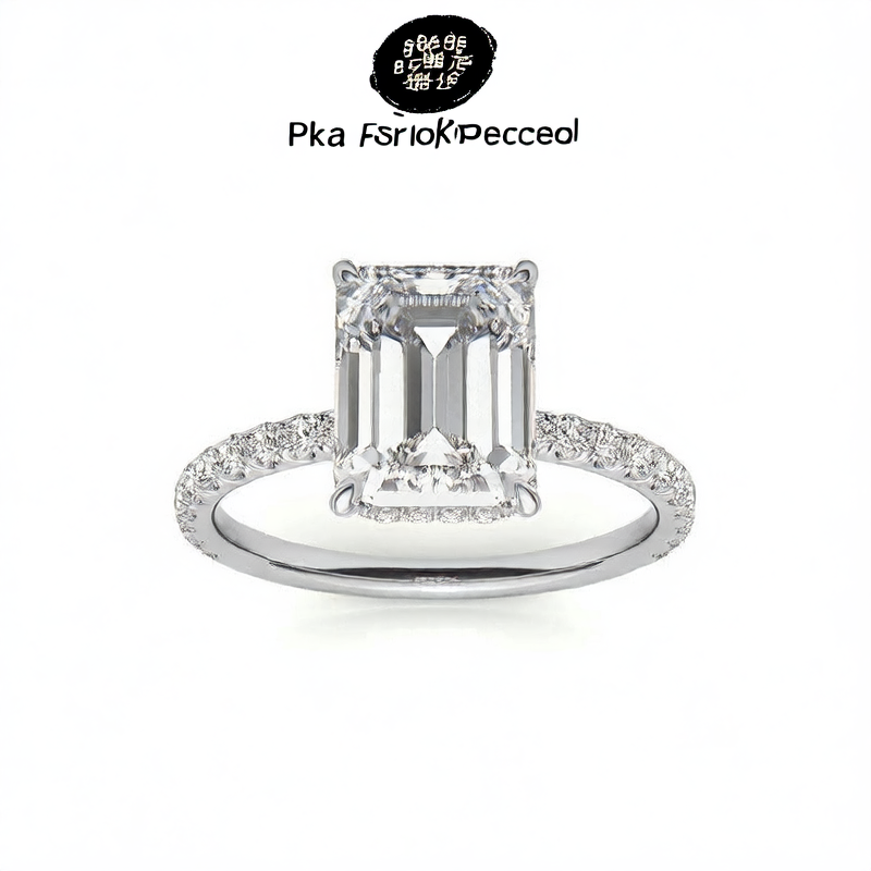 Moissanite sterling silver ring