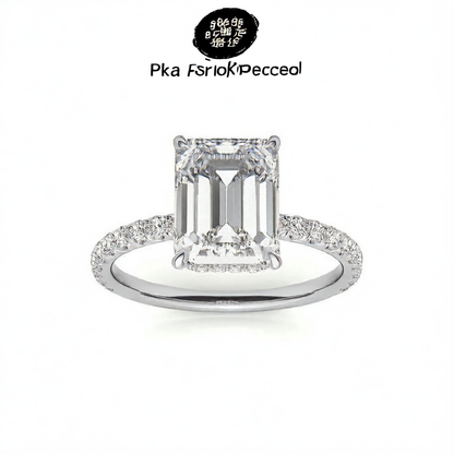 Moissanite sterling silver ring