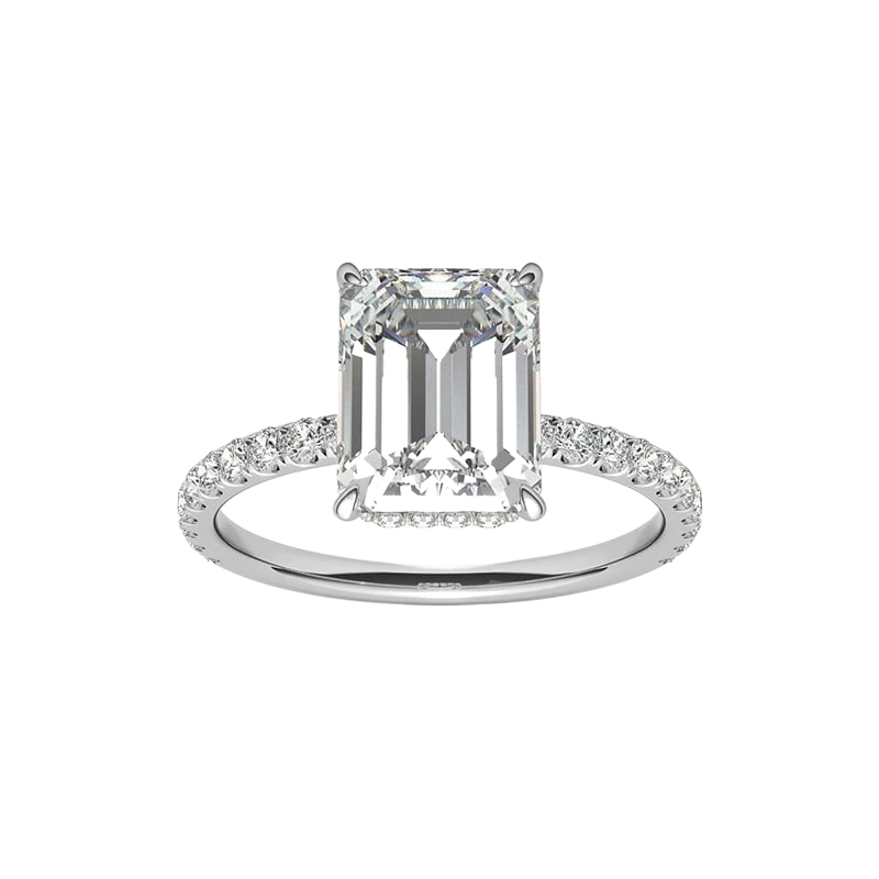 Moissanite sterling silver ring