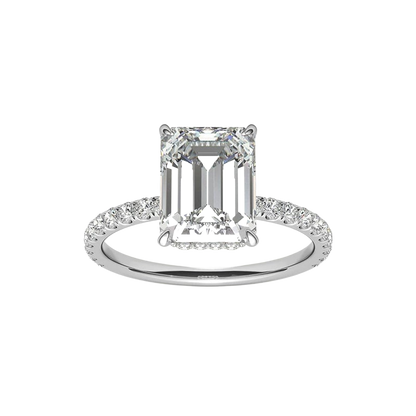 Moissanite sterling silver ring