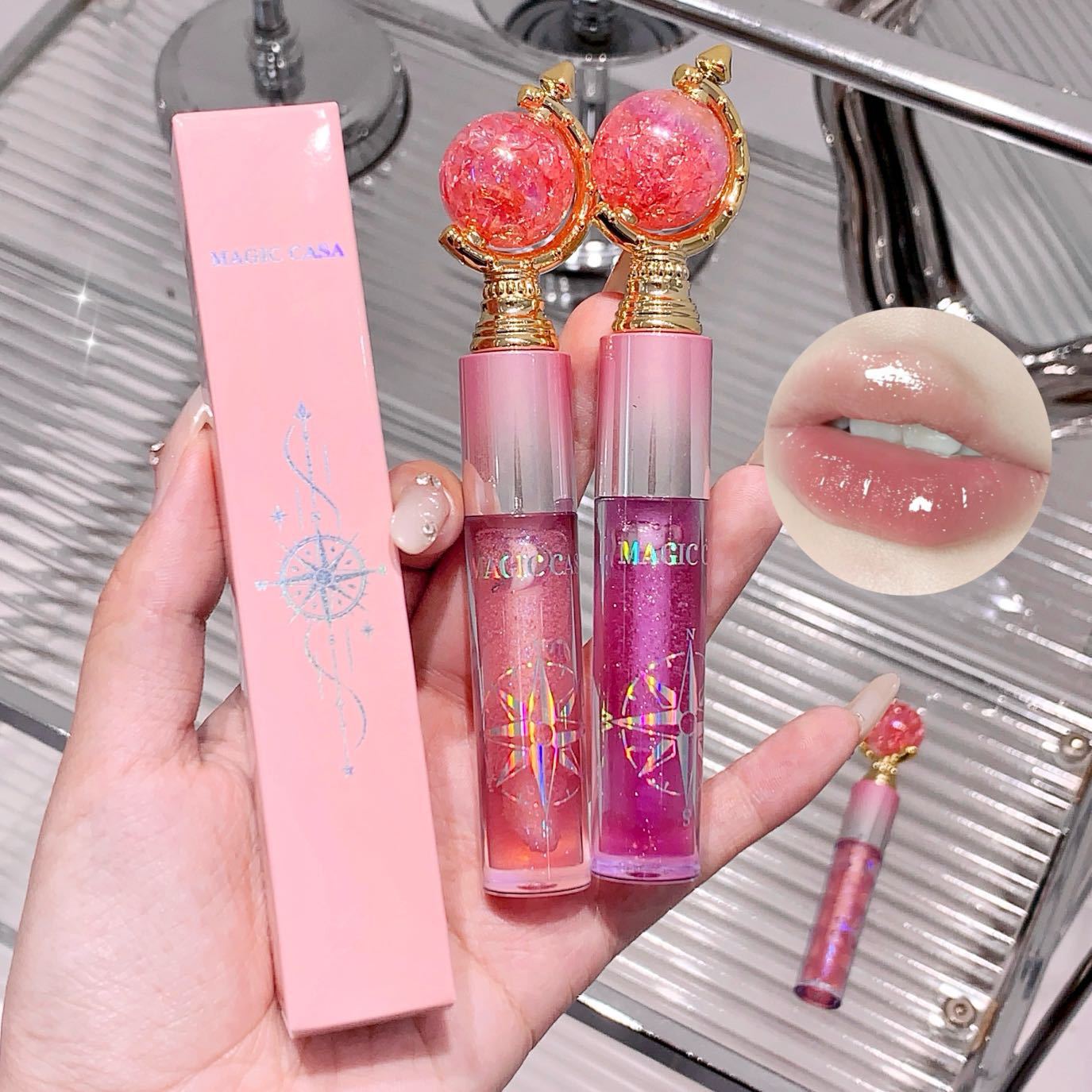 Moisturizing diamond lip gloss