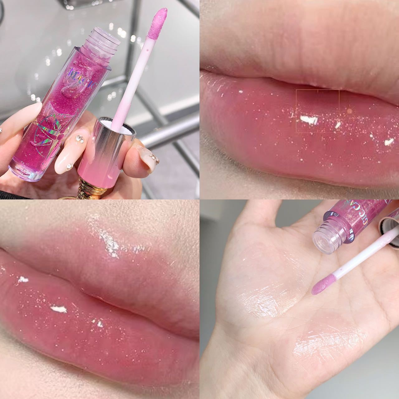 Moisturizing diamond lip gloss