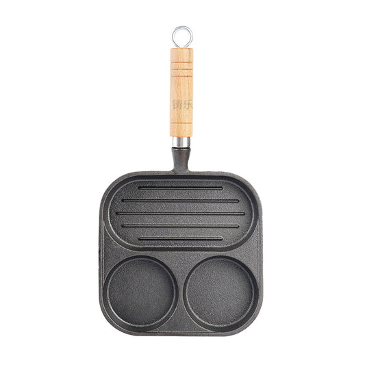 Molded flat-bottomed pan