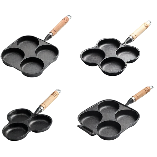 Molded flat-bottomed pan