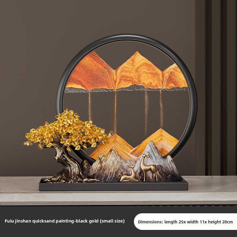 Money tree flowing sand painting ornament