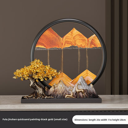 Money tree flowing sand painting ornament