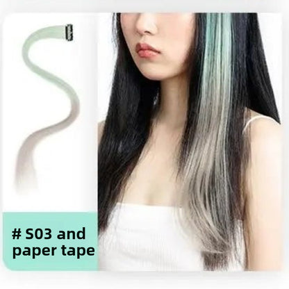 Monochrome Seamless Hair Extension Wig Piece