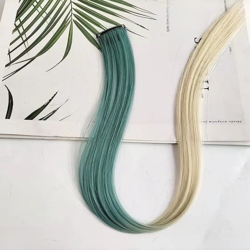 Monochrome Seamless Hair Extension Wig Piece