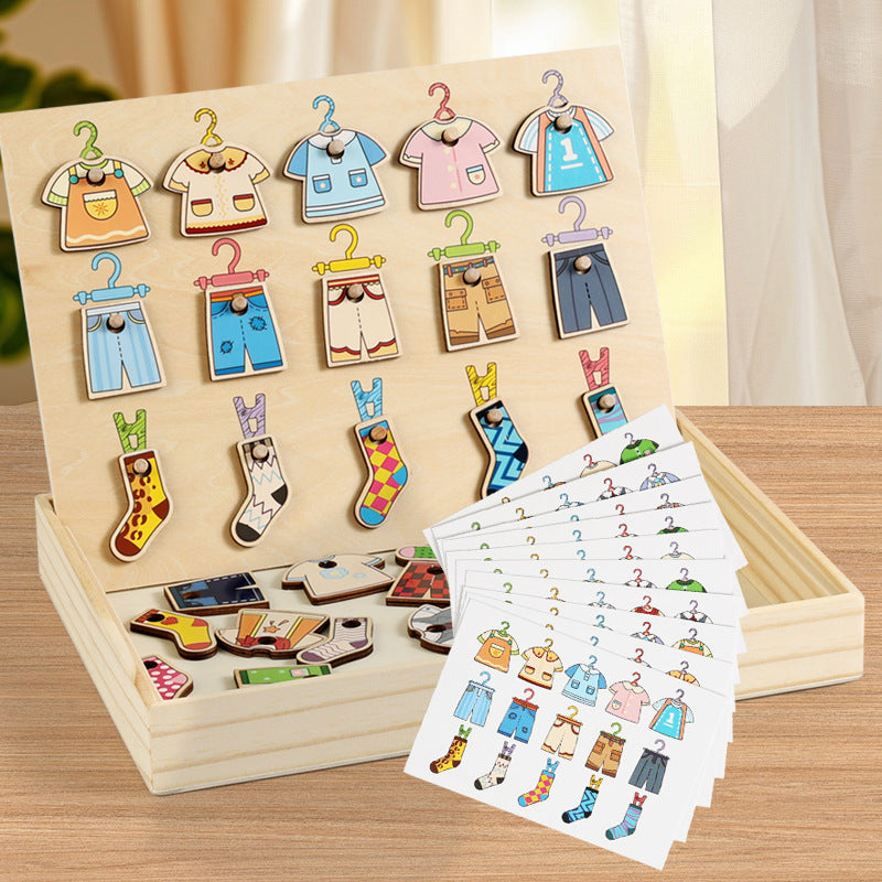 Montessori Clothes Drying Rack Educational Toy