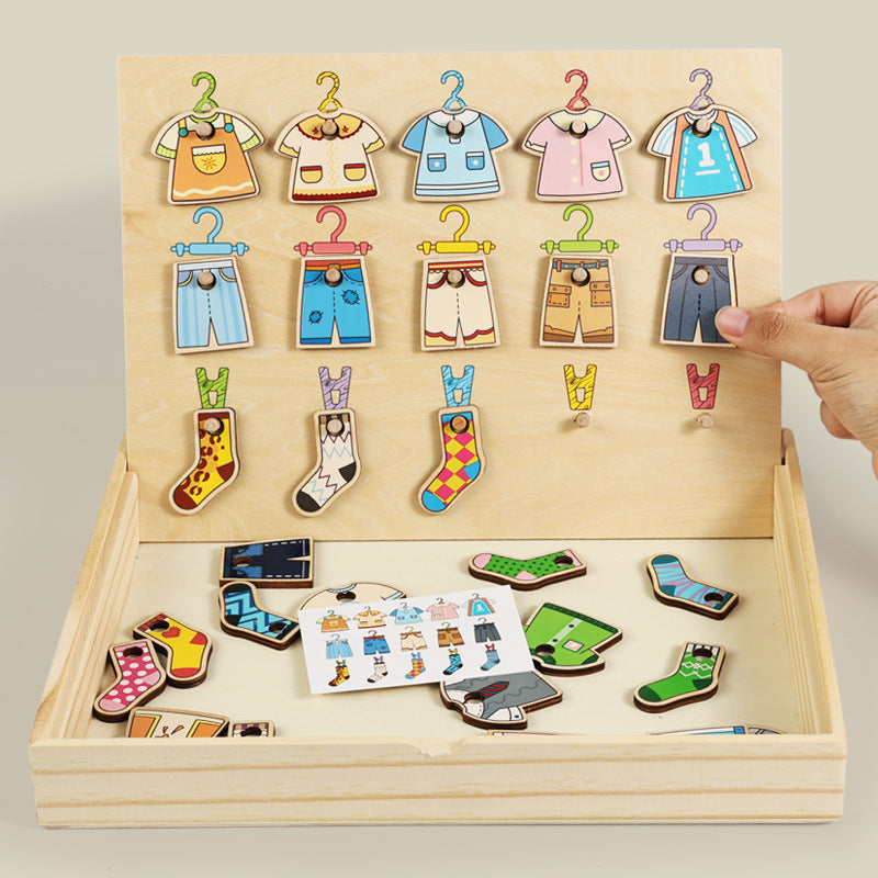 Montessori Clothes Drying Rack Educational Toy