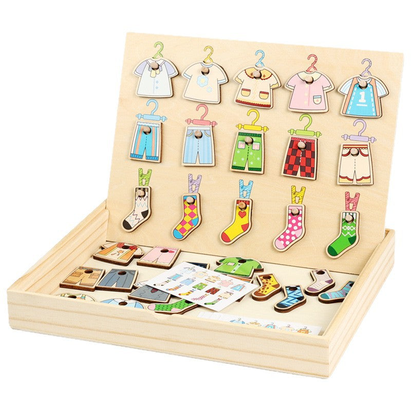 Montessori Clothes Drying Rack Educational Toy