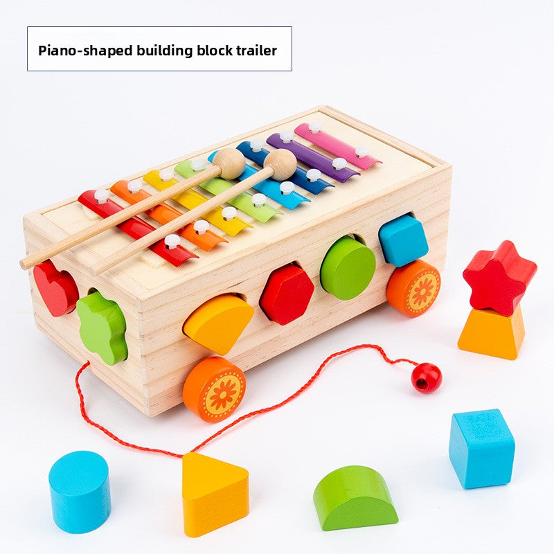 Montessori Educational Shape Sorting Toy Trailer