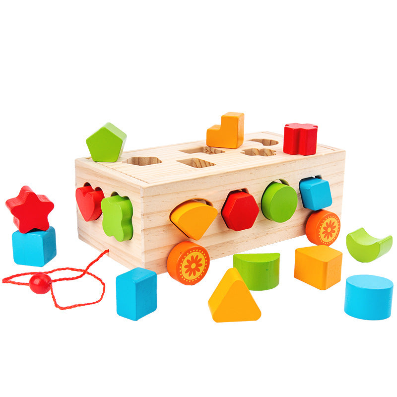 Montessori Educational Shape Sorting Toy Trailer