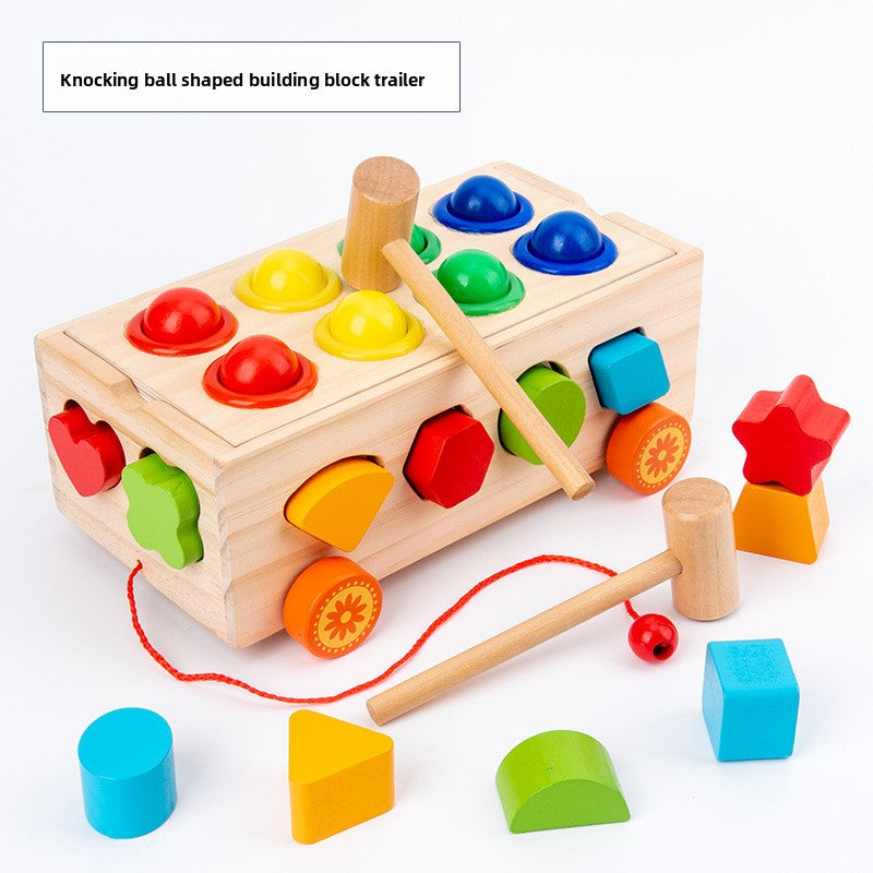 Montessori Educational Shape Sorting Toy Trailer
