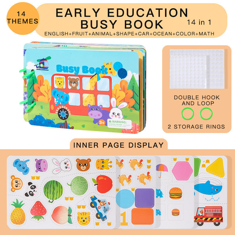 Montessori Educational Sticker Activity Book for Children