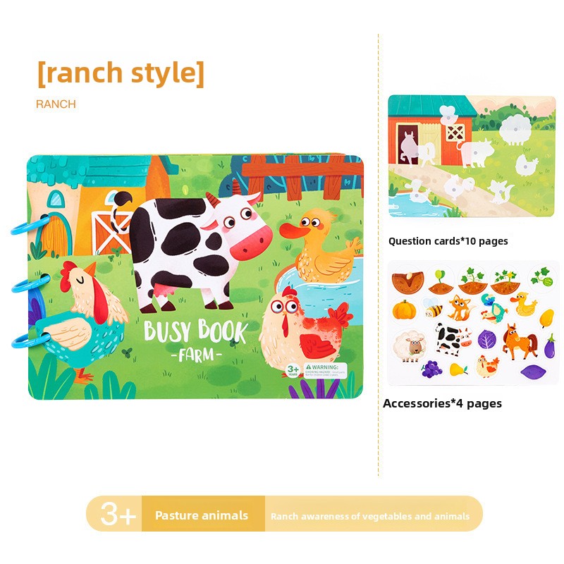 Montessori Educational Sticker Activity Book for Children