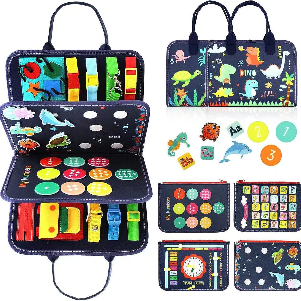 Montessori Felt Busy Board for Kids - Early Educational DIY Activity Toy