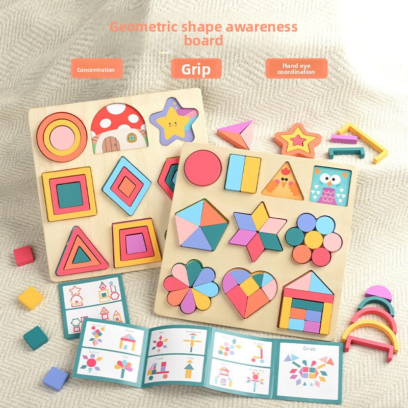 Montessori Geometric Shape Cognitive Board Puzzle Toy