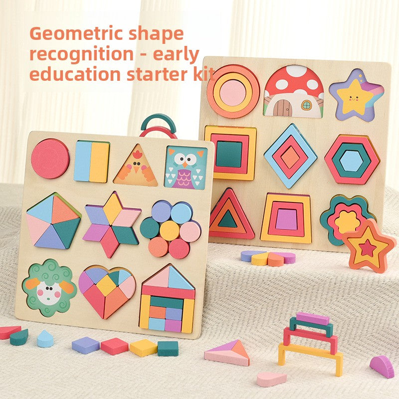 Montessori Geometric Shape Cognitive Board Puzzle Toy