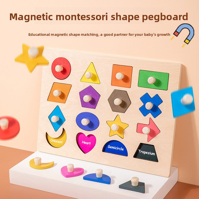 Montessori Magnetic Geometric Shape Puzzle Board