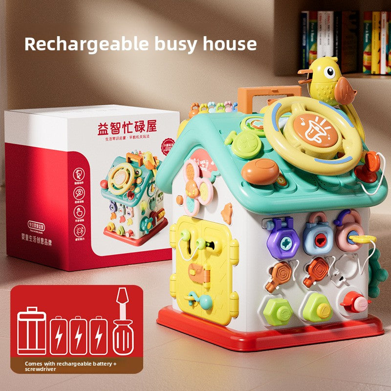 Montessori Six-Sided Busy House Early Education Infant Toy