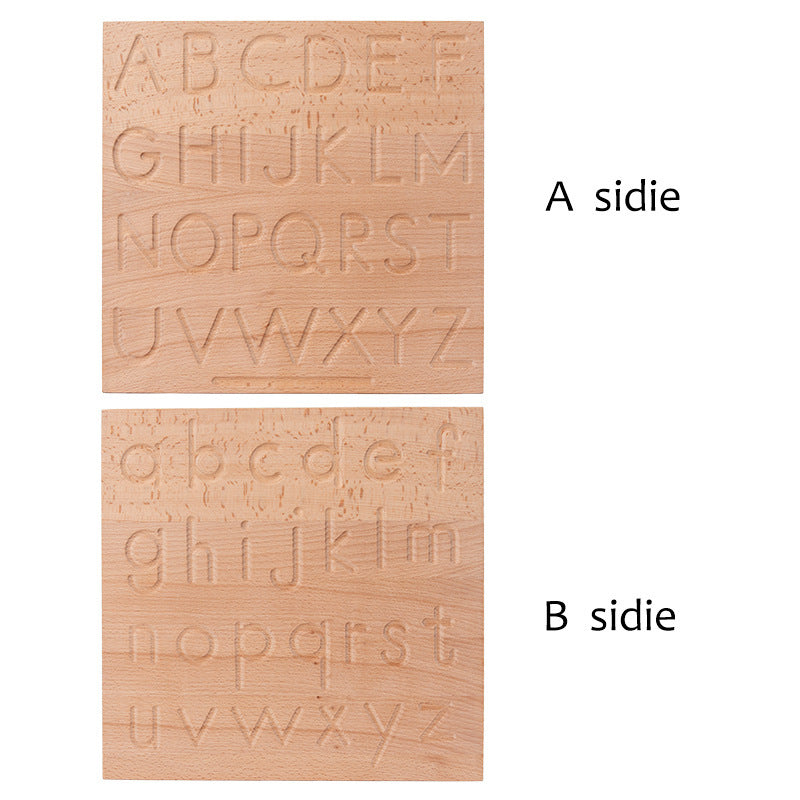Montessori Wooden Alphabet Number Tracing Board