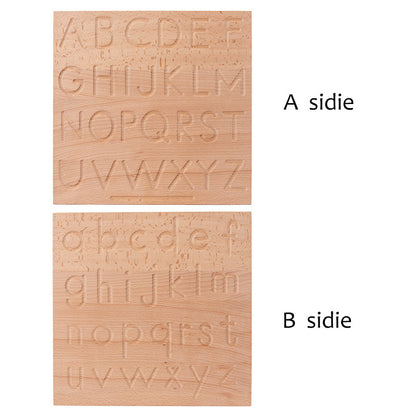 Montessori Wooden Alphabet Number Tracing Board
