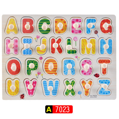 Montessori Wooden Alphabet Puzzle Board