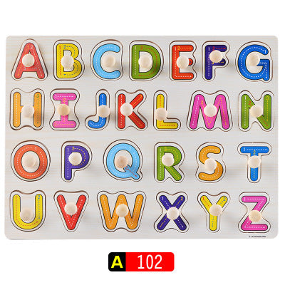 Montessori Wooden Alphabet Puzzle Board