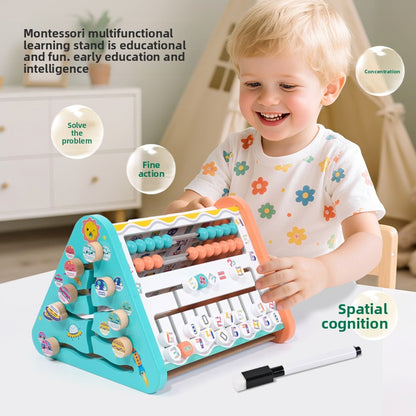 Montessori Wooden Busy Board Clock Learning Toy