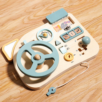 Montessori Wooden Steering Wheel Educational Toy for Kids