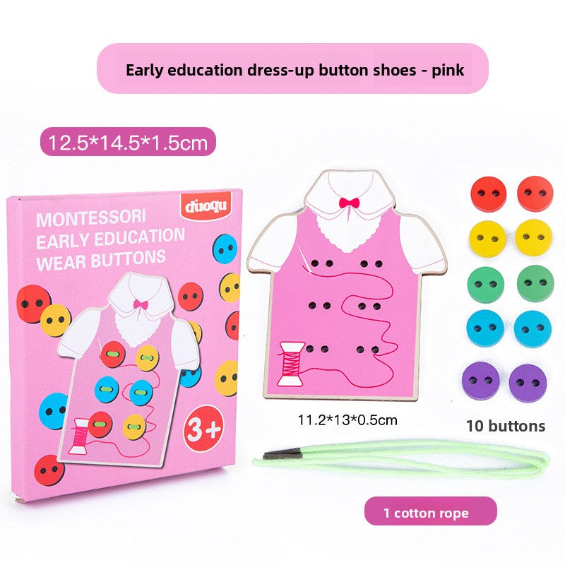 Montessori Wooden Threading Toy for Early Learning