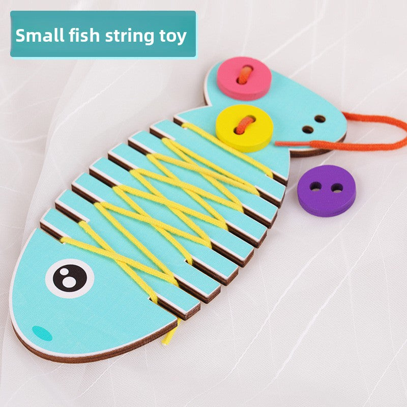 Montessori Wooden Threading Toy for Early Learning