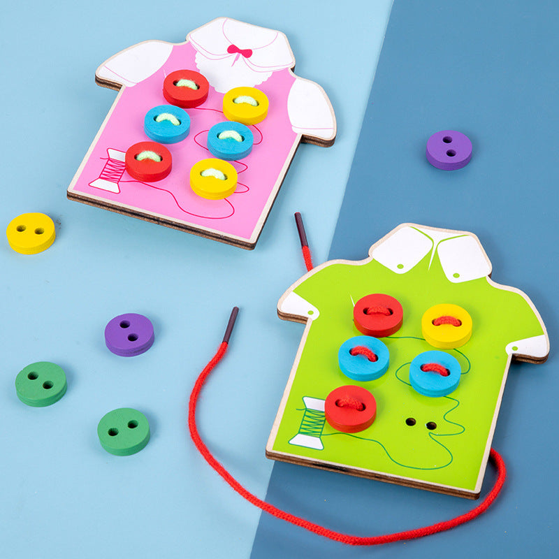 Montessori Wooden Threading Toy for Early Learning