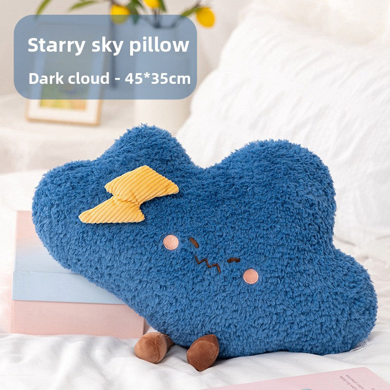 Moon and Stars Plush Throw Pillow