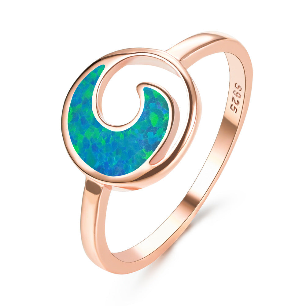 Moon Curved Fashion Ring