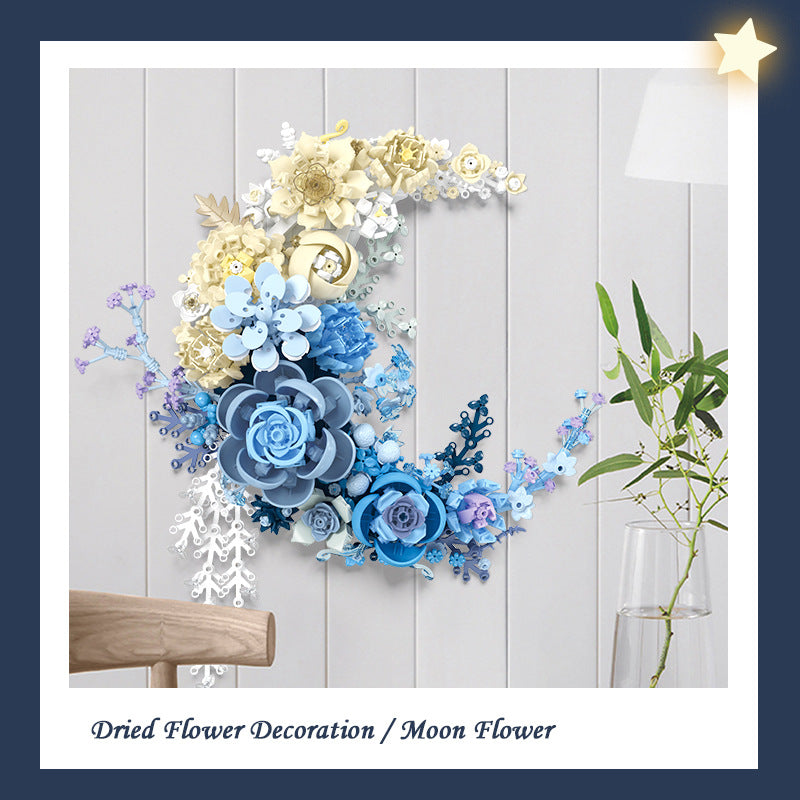 Moon Flower Building Blocks Wall Decoration