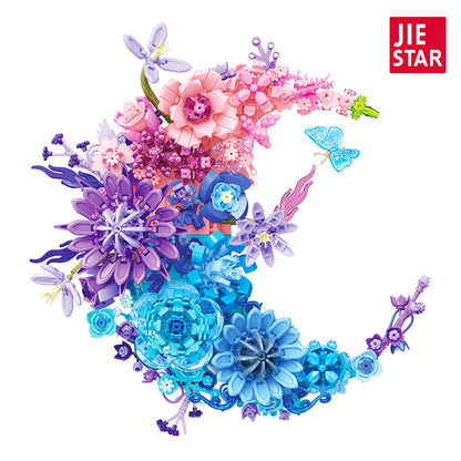 Moon Flower Building Blocks Wall Decoration