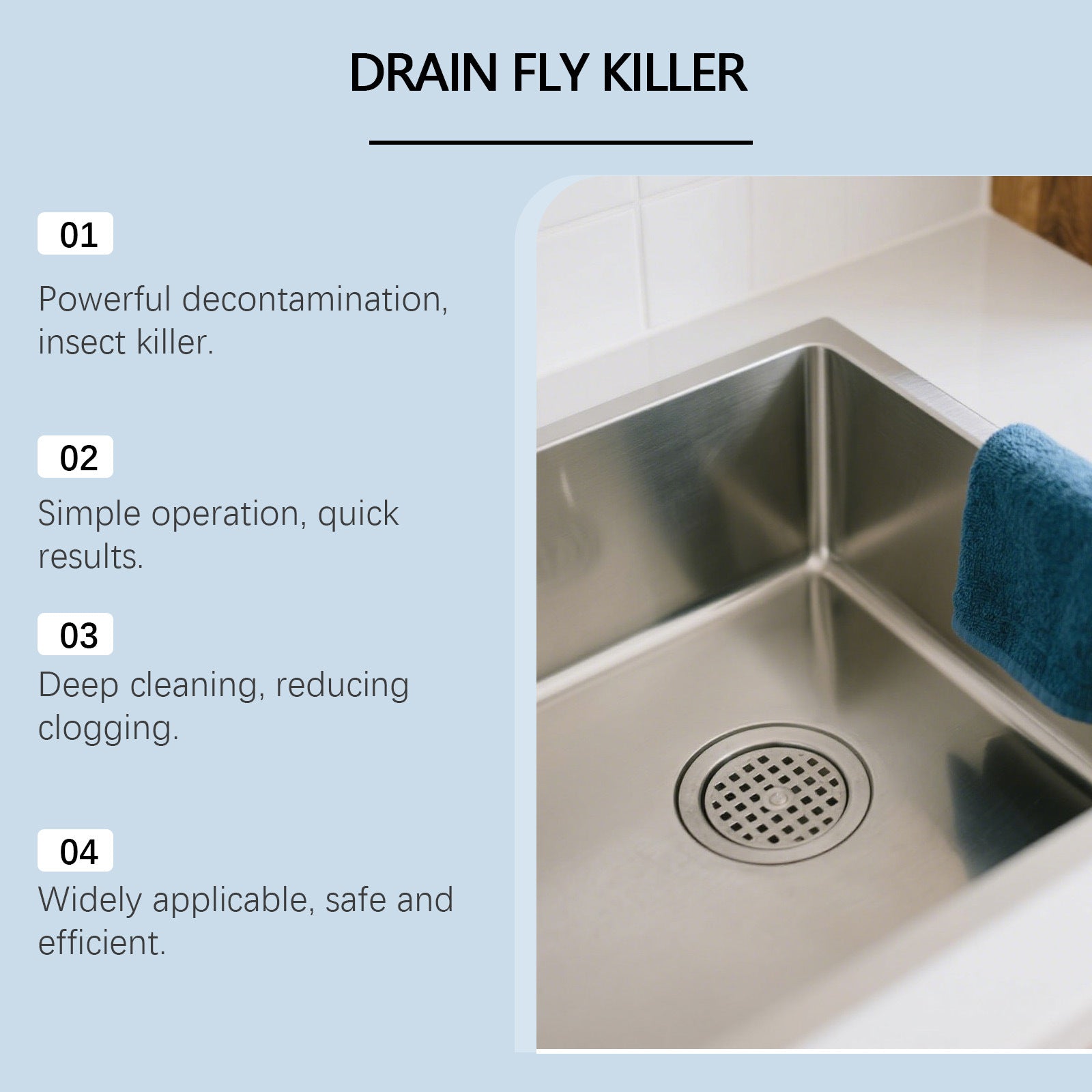 Moonspry Drain Fly Removal and Pipe Cleaning Powder