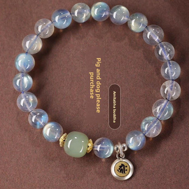 Moonstone Buddhist Bead Bracelet
