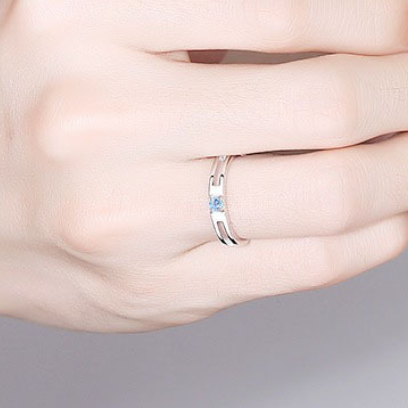 Moonstone Crown Couple Ring Set