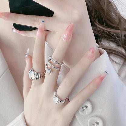 Moonstone Zircon Adjustable Ring