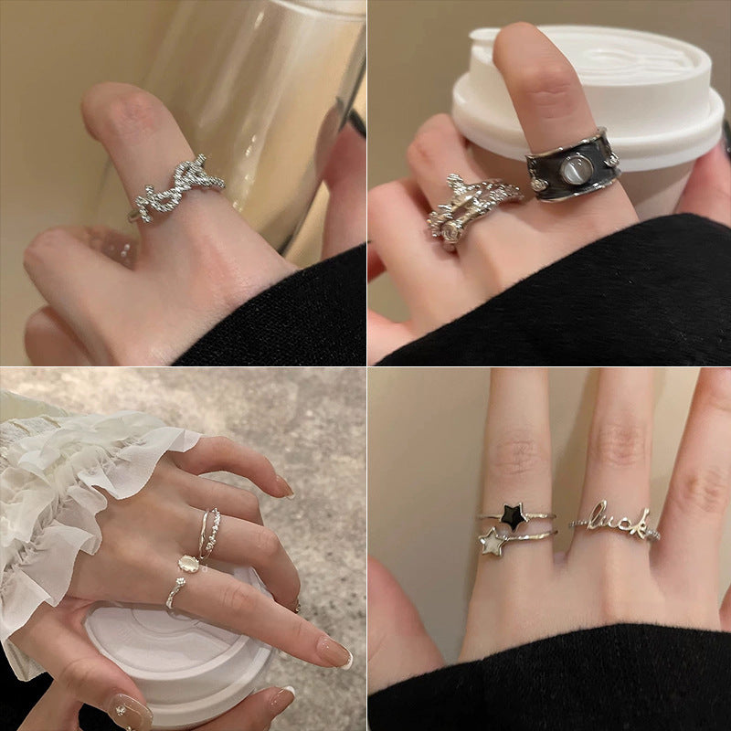 Moonstone zircon ring