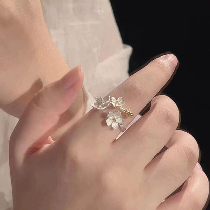 Moonstone zircon ring