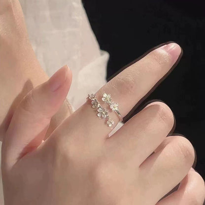 Moonstone zircon ring